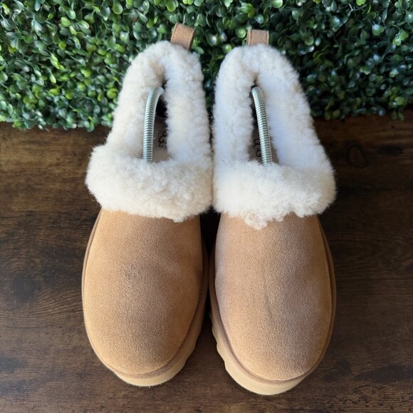 UGG Nita Women's Size US 8 Platform Chestnut Suede Slippers Shoes 1166733 - Picture 3 of 8